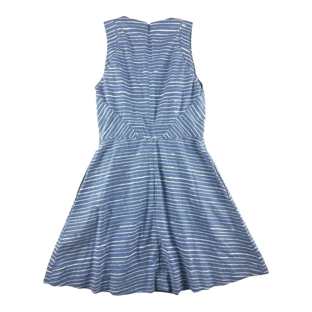 GAP Womens Blue White Striped Linen Cotton Fit & Flare Dress Size 4 Sleeveless - Picture 8 of 8